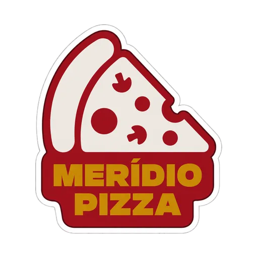 Logo Merídio Pizza, cliente fixo da Osasco Express